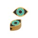 Entrepieza de Acero Inoxidable 304 Esmaltado con ojo Turco 12 x 7 mm Ø 1,7 mmφ