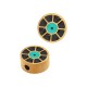 Ciondolo Rotondo con Occhio Malvagio in Acciaio Inossidabile 304 Smaltato 9 mm Ø 1.7 mm