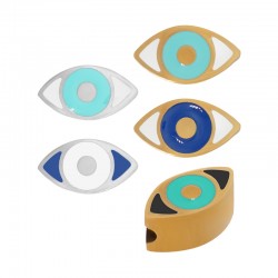 Entrepieza de Acero Inoxidable Esmaltado 304 con ojo Turco 10 x 6 mm Ø 1,7 mmφ