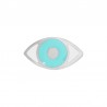 Acier/ Blanc/ Bleu clair