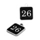 Acero Inoxidable 304 Esmaltado, Colgante Cuadrado «26» 11 mm