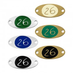 Connettore Ovale in Acciaio Inossidabile Smaltato 26 8X18 mm