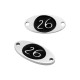 Enameled Stainless Steel Connector Oval "26" 8x18mm