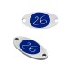 Connecteur Ovale en Acier Inoxydable Émaillé « 26 » 8 x 18 mm