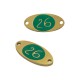 Connecteur Ovale en Acier Inoxydable Émaillé « 26 » 8 x 18 mm