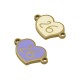 Conector de Acero Inoxidable Esmaltado Corazón «26» 16 x 10 mm