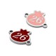 Enameled Stainless Steel Connector Pomegranate "26" 15x12mm