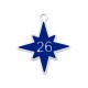 Colgante de Acero Inoxidable Esmaltado Estrella «26» 16 x 18 mm