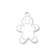 Enameled Stainless Steel Charm Gingerbread 11x15mm