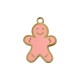 Charm en Acier Inoxydable Émaillé Gingerbread 11 x 15 mm