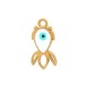 Charm Poisson et Œil Maléfique en Acier Inoxydable 304 Émaillé 6.8 x 1.3 mm