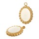 Enameled Stainless Steel 304 Charm Oval 13x10mm