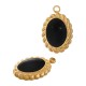 Enameled Stainless Steel 304 Charm Oval 13x10mm