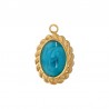 18K Gold/ Pearlised Turquoise