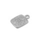 Ciondolo Quadrato in Acciaio Inossidabile 304 Smaltato con Farfalla 12X17 mm