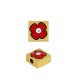 Enameled Stainless Steel 304 Slider with Flower 8.5mm Ø2mm