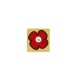 Enameled Stainless Steel 304 Slider with Flower 8.5mm Ø2mm