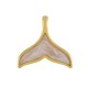 Enameled Stainless Steel 304 Charm Whale Tail 17x16mm