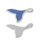 Enameled Stainless Steel 304 Charm Whale Tail 17x16mm