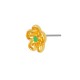 Boucle D'Oreille en Zamak Émaillé. Fleur. 10 mm