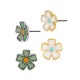 Pendiente de Metal Zamak Flor con Esmalte 11mm