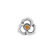 Enameled Zamak Earring Flower 7mm