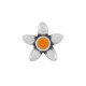 Enameled Zamak Earring Flower 9mm