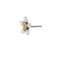 Pendiente de Metal Zamak Flor con Esmalte 9mm