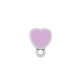 Enameled Zamak Earring Heart ~8mm