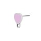 Enameled Zamak Earring Heart ~8mm
