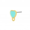 Plaqué or 24 carats/ Turquoise howlite