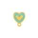 Enameled Zamak Earring Heart ~12mm