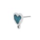 Enameled Zamak Earring Heart ~12mm
