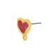 Enameled Zamak Earring Heart ~12mm