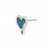 999° Silver Antique Plated/ Glitter Light Blue