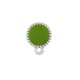 Enameled Zamak Earring Round ~7mm