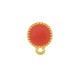 Enameled Zamak Earring Round ~7mm