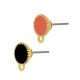 Enameled Zamak Earring Round ~7mm