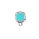Enameled Zamak Earring Round ~8mm