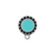 Enameled Zamak Earring Round ~10mm