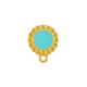 Enameled Zamak Earring Round ~10mm