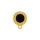 Enameled Zamak Earring Round ~10mm