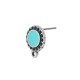 Enameled Zamak Earring Round ~10mm