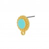 24K Gold Plated/ Howlite Turquoise