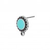 999° Argento Anticato Placcato/ Howlite Turchese