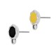 Enameled Zamak Earring Round ~8mm
