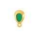Enameled Zamak Earring Teardrop ~8x10mm