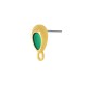 Enameled Zamak Earring Teardrop ~8x10mm