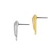 Enameled Zamak Earring Teardrop ~8x10mm