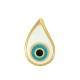 Charm en Zamak Émaillé en Forme de Larme avec œil Maléfique 14 x 23 mm Ø 1.8 mm